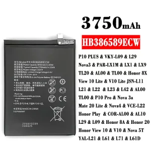 Baterie HB386589ECW pentru HUAWEI P10 PLUS /Nova3 / Honor 8X / View 10 Lite / P10 Pro / Nova 3a / Mate 20 Lite / Nova4 / Honor 8A / Honor 20 / Honor View 10 / Nova 5T