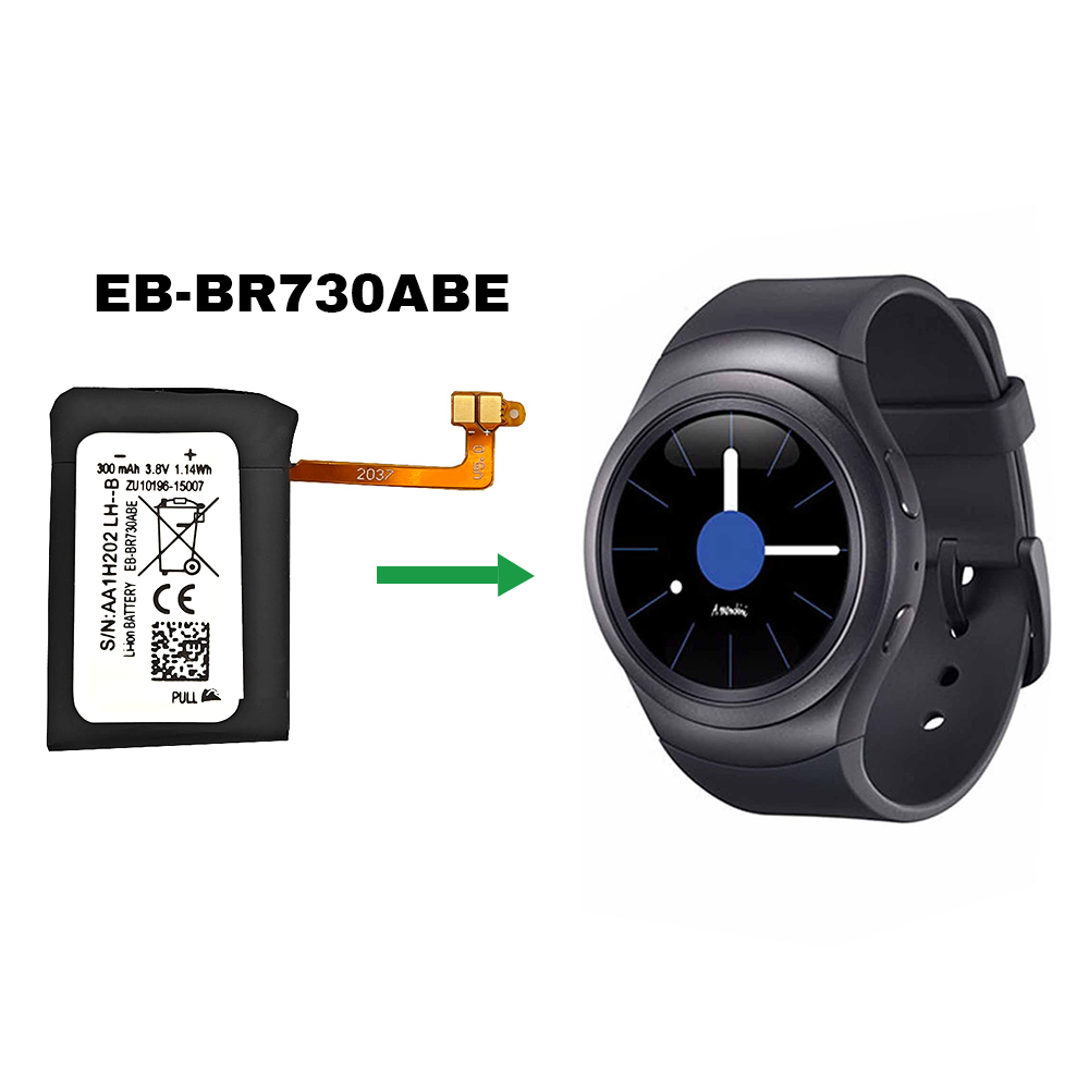 Baterie de schimb EB-BR730ABE pentru Samsung Galaxy Gear S2 3G (SM-R730 SM-R730A SM-R730V SM-R730S SM-R730T),Galaxy Gear S2 Classic 3G (SM-R735 SM-R735A SM-R735T SM-R735V),Gear Sport SM-R600 - imagine 4