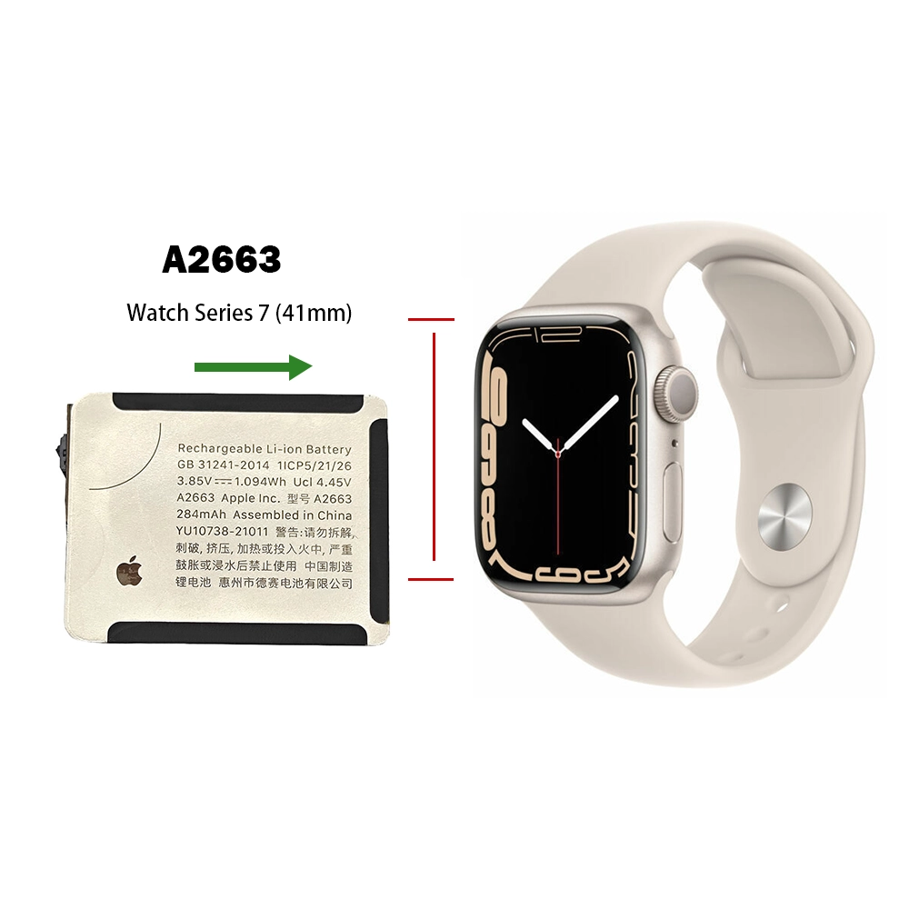 Baterie de schimb A2663 pentru Apple Watch Series 7 (41mm) A2473 A2475 A2476 - imagine 4