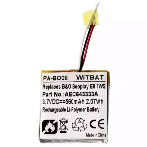 Baterie de schimb pentru căști B&O B'eoplay E8, Be'oplay E8 TWS Case,AEC643333A